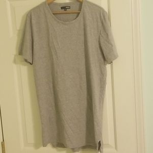 Elwood split hem tall tee Grey